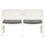 2-seater garden bench with white plastic cushions 120 cm by vidaXL, garden benches - Ref: Foro24-48821, Price: 183,45 €, Disc...