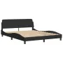 Bed frame with black velvet headboard 160x200 cm by vidaXL, Beds and slatted bases - Ref: Foro24-3207931, Price: 237,50 €, Di...