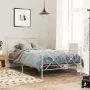 Estructura cama metal con cabecero y pie cama blanca 100x200 cm de vidaXL, Camas y somieres - Ref: Foro24-376564, Precio: 86,...