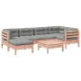 Set mit 7 Gartensofas mit Kissen aus Douglasienholz von vidaXL, Gartensets - Ref: Foro24-3299539, Preis: 544,40 €, Rabatt: %