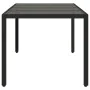 Garden table with black PE rattan glass surface 190x90x75 cm by vidaXL, Garden tables - Ref: Foro24-365592, Price: 162,15 €, ...