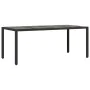 Garden table with black PE rattan glass surface 190x90x75 cm by vidaXL, Garden tables - Ref: Foro24-365592, Price: 162,15 €, ...