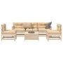 6-piece solid pine wood garden sofa set by vidaXL, Garden sets - Ref: Foro24-3250748, Price: 329,60 €, Discount: %