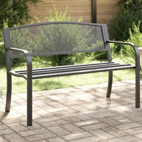 Black steel garden bench 119 cm by vidaXL, garden benches - Ref: Foro24-4002827, Price: 120,83 €, Discount: %