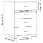 Aparadores 2 uds madera de ingeniería roble ahumado 60x39x80 cm de vidaXL, Aparadores - Ref: Foro24-3276627, Precio: 193,71 €...