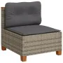 Garden sofa set with 5-piece synthetic rattan gray cushions by vidaXL, Garden sets - Ref: Foro24-3261726, Price: 377,04 €, Di...