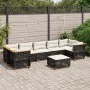 Set aus 8-teiligen Gartensofas und Kissen Kunstrattan schwarz von vidaXL, Gartensets - Ref: Foro24-3261764, Preis: 667,69 €, ...