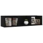 Black plywood CD wall shelf 75x18x18cm by vidaXL, Shelves and shelves - Ref: Foro24-801311, Price: 28,96 €, Discount: %