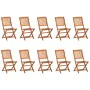 Garden dining set 11 pieces solid acacia wood by vidaXL, Garden sets - Ref: Foro24-3086980, Price: 782,45 €, Discount: %