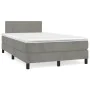 Boxspringbett mit hellgrauer Samtmatratze 120x200 cm von vidaXL, Betten und Lattenroste - Ref: Foro24-3141173, Preis: 373,93 ...