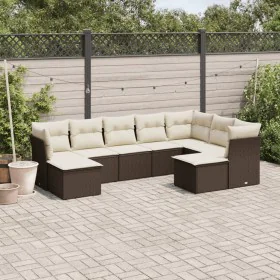 9-piece garden sofa set and brown synthetic rattan cushions by vidaXL, Garden sets - Ref: Foro24-3250412, Price: 584,88 €, Di...