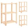 Shelving 3 levels 3 units solid pine wood 150 kg by vidaXL, Industrial shelving - Ref: Foro24-3051122, Price: 103,66 €, Disco...