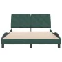 Dark green velvet bed frame with headboard 140x200 cm by vidaXL, Beds and slatted bases - Ref: Foro24-3207926, Price: 222,28 ...