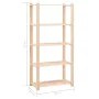 Shelving 5 levels 10 units solid pine wood 250 kg by vidaXL, Industrial shelving - Ref: Foro24-3051116, Price: 834,90 €, Disc...