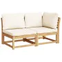 8-piece garden furniture set with solid acacia wood cushions by vidaXL, Modular outdoor sofas - Ref: Foro24-3214305, Price: 8...