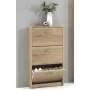 FMD Shoe cabinet with 3 tilting compartments in oak color by FMD, Shoe racks and shoe organizers - Ref: Foro24-428786, Price:...