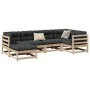 Gartensofa-Set 6-teilig aus massivem Kiefernholz von vidaXL, Gartensets - Ref: Foro24-3299519, Preis: 335,74 €, Rabatt: %