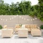 Gartensofa-Set 7-teilig aus massivem Kiefernholz von vidaXL, Gartensets - Ref: Foro24-3250548, Preis: 464,86 €, Rabatt: %