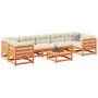 Gartensofa-Set 8-teilig aus massivem Kiefernholz, wachsbraun von vidaXL, Gartensets - Ref: Foro24-3299332, Preis: 498,51 €, R...