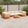 Gartensofa-Set 8-teilig aus massivem Kiefernholz, wachsbraun von vidaXL, Gartensets - Ref: Foro24-3299332, Preis: 498,51 €, R...