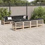 9-teiliges Gartensofa-Set mit Kissen aus massivem Kiefernholz von vidaXL, Gartensets - Ref: Foro24-3299358, Preis: 830,30 €, ...