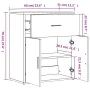 Sideboard aus Holzwerkstoff, 2 Stück, Sonoma-Eiche, 60 x 31 x 70 cm von vidaXL, Sideboards - Ref: Foro24-3276548, Preis: 128,...