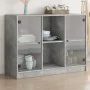 Concrete gray engineered wood sideboard 102x37x75.5 cm by vidaXL, Sideboards - Ref: Foro24-3295874, Price: 96,32 €, Discount: %