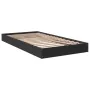 Black engineered wood bed frame 100x200 cm by vidaXL, Beds and slatted bases - Ref: Foro24-842057, Price: 69,61 €, Discount: %