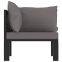 Ecksofa mit linker Armlehne anthrazitfarbenes PE-Rattan von vidaXL, Modulare Sofas für den Außenbereich - Ref: Foro24-49397, ...