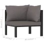 Ecksofa mit linker Armlehne anthrazitfarbenes PE-Rattan von vidaXL, Modulare Sofas für den Außenbereich - Ref: Foro24-49397, ...