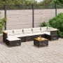 8-teiliges Gartensofa-Set und schwarze synthetische Rattankissen von vidaXL, Gartensets - Ref: Foro24-3261932, Preis: 606,49 ...