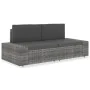 2-seater gray synthetic rattan sectional sofa by vidaXL, Modular outdoor sofas - Ref: Foro24-49525, Price: 223,47 €, Discount: %