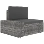 2-seater gray synthetic rattan sectional sofa by vidaXL, Modular outdoor sofas - Ref: Foro24-49525, Price: 223,47 €, Discount: %