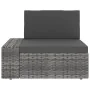 2-seater gray synthetic rattan sectional sofa by vidaXL, Modular outdoor sofas - Ref: Foro24-49525, Price: 223,47 €, Discount: %