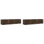 Wall furniture 2 units oak brown engineered wood by vidaXL, Shelves and shelves - Ref: Foro24-840442, Price: 36,52 €, Discoun...