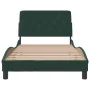 Estructura cama con cabecero terciopelo verde oscuro 100x200 cm de vidaXL, Camas y somieres - Ref: Foro24-3207908, Precio: 15...