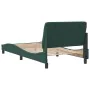 Estructura cama con cabecero terciopelo verde oscuro 100x200 cm de vidaXL, Camas y somieres - Ref: Foro24-3207908, Precio: 15...