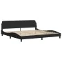 Bed frame with black velvet headboard 200x200 cm by vidaXL, Beds and slatted bases - Ref: Foro24-3207943, Price: 260,61 €, Di...