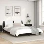 Black white synthetic leather headboard bed frame 160x200cm by vidaXL, Beds and slatted bases - Ref: Foro24-3208196, Price: 1...