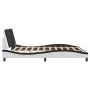 Bed frame with black and white synthetic leather headboard by vidaXL, Beds and slatted bases - Ref: Foro24-3208204, Price: 21...