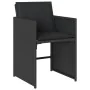 Garden chairs with cushions 4 units black synthetic rattan by vidaXL, Garden chairs - Ref: Foro24-4007456, Price: 193,82 €, D...