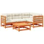 5-piece garden sofa set with wax-brown pine wood cushions by vidaXL, Garden sets - Ref: Foro24-3299424, Price: 534,92 €, Disc...