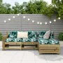 Gartensofa-Set 4-teilig aus imprägniertem Kiefernholz von vidaXL, Gartensets - Ref: Foro24-3250771, Preis: 281,89 €, Rabatt: %