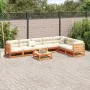 8-piece garden sofa set with wax-brown pine wood cushions by vidaXL, Garden sets - Ref: Foro24-3299479, Price: 839,64 €, Disc...