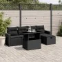 6-teilige Gartensofagarnitur und schwarze synthetische Rattankissen von vidaXL, Gartensets - Ref: Foro24-3274805, Preis: 391,...