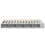 Concrete gray engineered wood bed frame 135x190cm by vidaXL, Beds and slatted bases - Ref: Foro24-3280499, Price: 156,84 €, D...