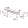 Sonoma-grauer Holzwerkstoff-Bettrahmen 100 x 200 cm von vidaXL, Betten und Lattenroste - Ref: Foro24-3280515, Preis: 132,33 €...