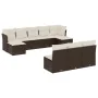 10-piece garden sofa set and brown synthetic rattan cushions by vidaXL, Garden sets - Ref: Foro24-3250132, Price: 546,68 €, D...