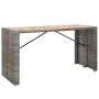 9 Stück synthetisches Rattan Gartenbar-Möbel Akaziengrau Holz von vidaXL, Gartensets - Ref: Foro24-49567, Preis: 631,02 €, Ra...