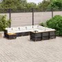 11-piece garden sofa set and black synthetic rattan cushions by vidaXL, Garden sets - Ref: Foro24-3262058, Price: 852,12 €, D...